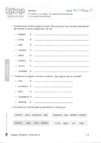 ejercicios de repaso para examen lengua SM REVUELA 5º primaria bloque 2 situación 4