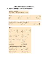 wyrazenia algebraiczne