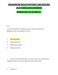 NCLEX-PN Review: Nursing Responsibilities, Priorities, Instructions, Lab Values