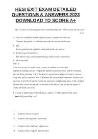 HESI Exit Exam: Nursing Questions and Answers for 2023