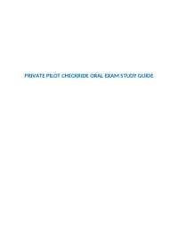 Private Pilot Checkride Oral Exam Study Guide: Aviation Terminology and Regulations