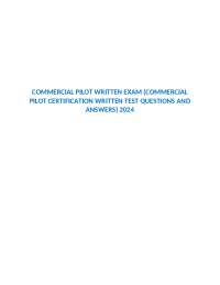 Airline Pilot Certification: VFR, Acrobatic Flight, Class A/C Airspace, Tailwheel Planes