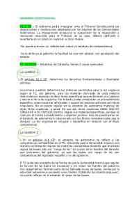 Trata sobre constitucional