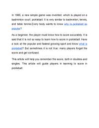 Mastering the Scoring in Pickleball: A Guide for Beginners