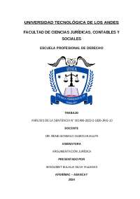 Análisis Sentencia N° 001466-2022-2-1826-JR-E-10: Terminación Anticipada en Derecho Penal