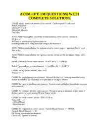 ASCM CPT Exam Questions and Answers for Fitness Professionals