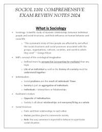 Understanding Sociology: Individual and Social Structures, Norms, and Culture
