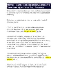 Bipolar Disorders: Identification and Nursing Interventions