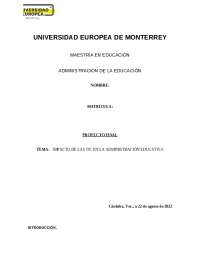 Impacto de las TIC en la Administración Educativa