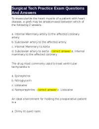 Surgical Technology Practice Exam Questions and Answers