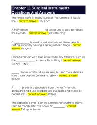 Surgical Instruments: Questions and Answers