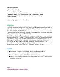 Movimiento en una Dimensión: MRU y MRUA
