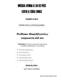 Problema de humidificación