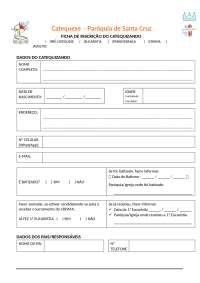 Ficha de Inscrição do Catequizando