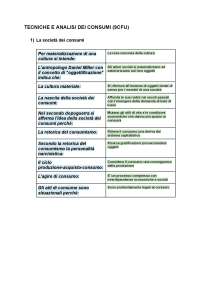Tecniche e Analisi dei Consumi: La Cultura del Consumo e le Teorie del Consumo - Prof. Maz