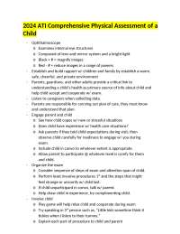 2024 ATI Comprehensive Physical Assessment of a Child