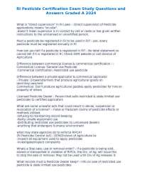 RI Pesticide Exam: Study Questions & Answers for RI Laws