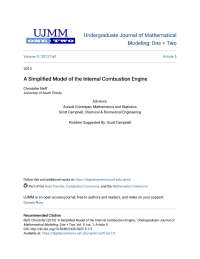 A Simplified Model of the Internal Combustion Engine: An Undergraduate Study