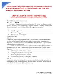 Psychiatric Nursing: Assessment and Interventions for Various Psychiatric Disorders