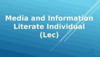 Media and Information Literacy: Understanding the Impact on Individuals and Society