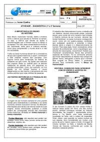 ATIVIDADE DE HISTÓRIA DO 6 AO 9 ANOS