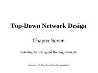 Selecting Switching and Routing Protocols for Network Design