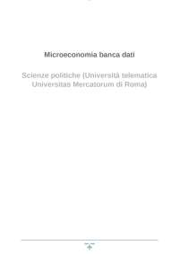 Microeconomia  L-36 Mercatorum test + domande inedite, Aggiornato 2025