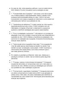 Caso de Julia usando modelo teórico model of human occupation