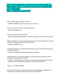 MedSurg Exam Questions and Answers: Cardiovascular and Renal Systems