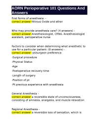 AORN Perioperative 101: Questions and Answers for Perioperative Nurses
