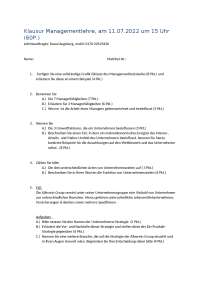 Klausur Teilmodul Augsburg