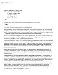 El daño psicológico: su definición y tratamiento en el derecho argentino