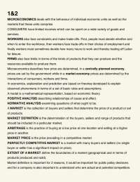 Microeconomics part I