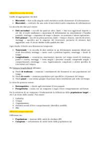 Teoria oggetto d'esame Analisi dei dati per la ricerca sociale