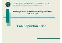 Data Decision Making Course: Testing Difference Between Two Population Means - Prof. Torre