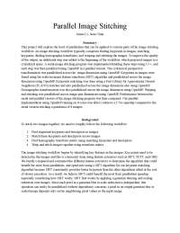 Parallel Image Stitching