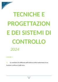 Tecniche e Progettazione Sistemi di Controllo Mercatorum, test +domande inedite Agg. 2025