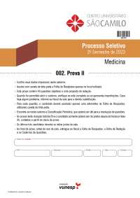 VESTIBULAR MEDICINA INVERNO CUSC 2023