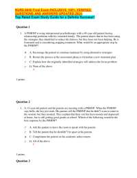 NURS 6640 Final Exam Questions: PMHNP Therapy Approaches and Interventions