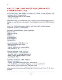 Psyc 331 Exam 2 Csuf- Souraya matar Questions With Complete Solutions |2024