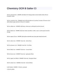 Chemistry Lab Notes: Identification of Ions and Their Properties