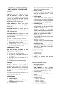 Plagiarism and Effective Listening Strategies