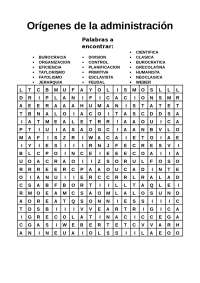 Sopa de letras de introduccion a la administracion