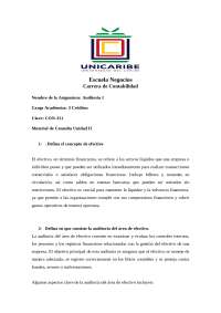 Concepto de Efectivo y Auditoría del Área de Efectivo