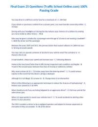 Traffic Rules and Regulations: Multiple Choice Questions and Answers