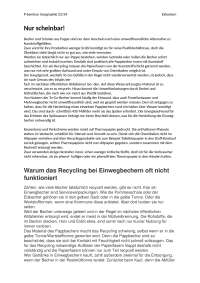 Infotext über Pappbecher Recycling