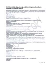 NMU CLS-M Mycology, Virology, and Parasitology Practicum Exam Questions with Verified Answ