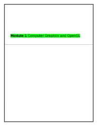 Intro to Computer Graphics & OpenGL: Coord Frames, Point/Line Funcs, Circle Gen.