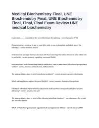Metabolic Pathways: Urea, Cholesterol, Fatty Acids, Gluconeogenesis, Ethanol - Q&A
