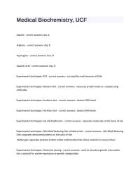 Medical Biochemistry: Answers to Experimental Techniques and Amino Acids Questions